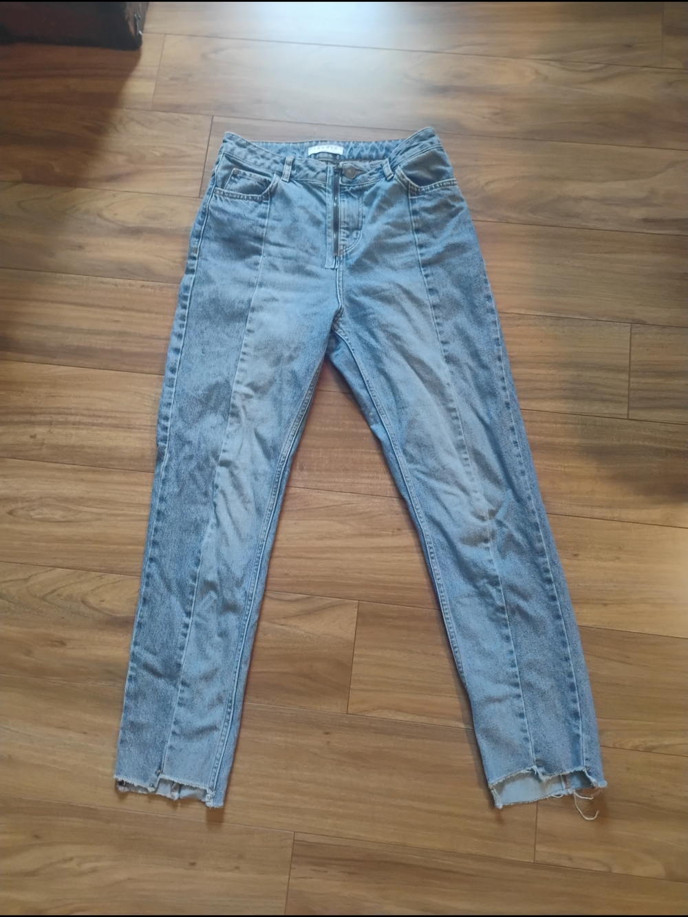 Sandro High-Rise Faded Light Blue Jeans